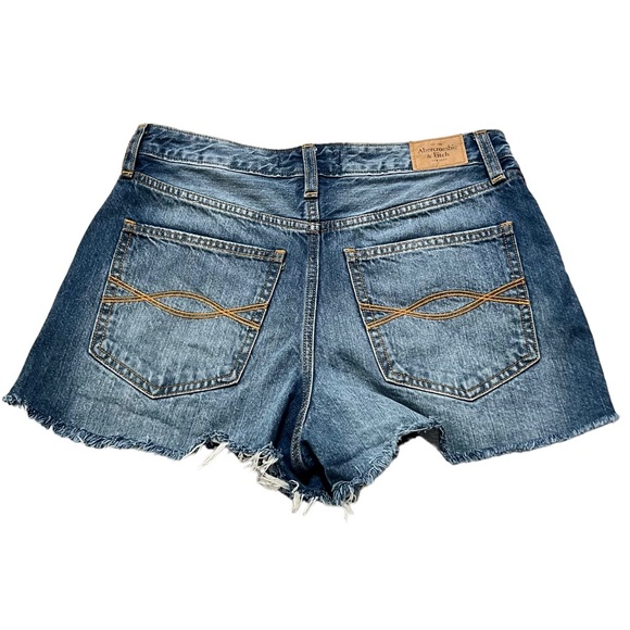 Abercrombie & Fitch Zoe Denim Jean
Shorts High Waisted Distressed Red Stripe 6 - Picture 2 of 13